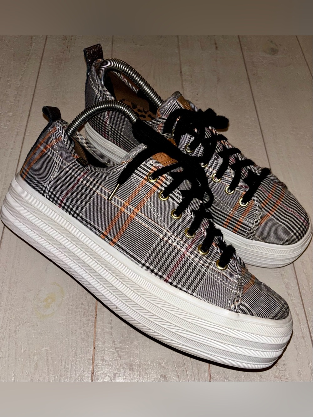 Keds Triple Up Plaid Platform Sneakers